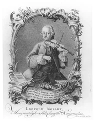 Ritratto di Leopold Mozart (1719-87) violinista e compositore austriaco, inciso da Johann Enschede, 1765